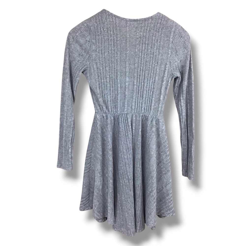 GB Gianni Bini Gray Ribbed Skater Circle Dress M - Picture 3 of 9